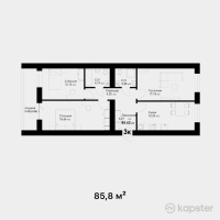 ЖК Geneva — 3-ком 85,8 м² (от 36 894 000 тг)