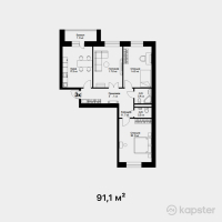 ЖК Geneva — 3-ком 91,1 м² (от 39 173 000 тг)
