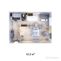 ЖК Nuria 2.0 — 2-ком 57,3 м² (null)