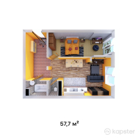 ЖК Nuria 2.0 — 2-ком 57,7 м² (null)