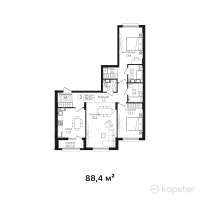ЖК Argymaq — 3-ком 88,4 м² (от 52 598 000 тг)