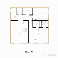 ЖК Alma Tau Residence — 2-ком 88,3 м² (от 97 097 000 тг)