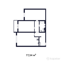 ЖК Atlant — 2-ком 77,3 м² (от 23 588 700 тг)
