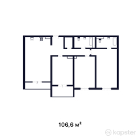 ЖК Atlant — 3-ком 106,6 м² (от 32 513 000 тг)