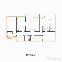 ЖК Alma Tau Residence — 4-ком 137,6 м² (от 151 338 000 тг)