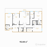 ЖК Alma Tau Residence — 4-ком 152,7 м² (от 167 926 000 тг)