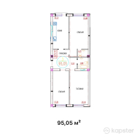 ЖК Hayat River — 3-ком 95,1 м² (от 42 772 500 тг)