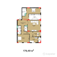 ЖК AB-Residence — 5-ком 179,5 м² (от 120 258 300 тг)