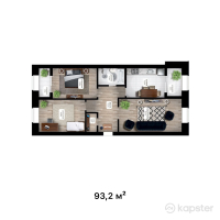 ЖК SATYM — 3-ком 93,2 м² (от 24 232 000 тг)