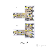 ЖК Бруклин — 5-ком 213,2 м² (от 100 204 000 тг)