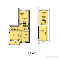 ЖК в р-не Старого Аэропорта — 4-ком 115,9 м² (от 31 293 000 тг)