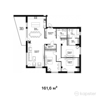 ЖК Sky Villa — 4-ком 161,6 м² (от 109 888 100 тг)