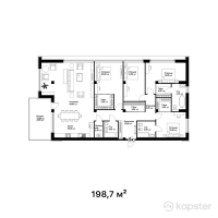 ЖК Sky Villa — 5-ком 198,7 м² (от 135 116 000 тг)