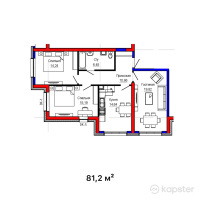 ЖК Besagash — 3-ком 81,2 м² (от 36 540 000 тг)