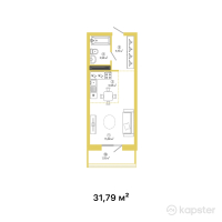ЖК Talhiz Tany — 1-ком 31,8 м² (от 11 126 500 тг)