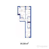ЖК Talhiz Tany — 2-ком 81,6 м² (от 28 553 000 тг)
