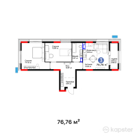 ЖК GreenLine.Atmosfera — 3-ком 76,8 м² (null)