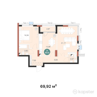 ЖК Mangilik Park — 2-ком 69,9 м² (от 39 155 200 тг)