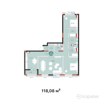 ЖК Mangilik Park — 3-ком 118,1 м² (от 66 124 800 тг)