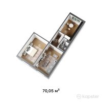 ЖК Kamila — 2-ком 70,1 м² (от 28 720 500 тг)