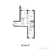 ЖК Centrium — 2-ком 87,5 м² (от 66 899 250 тг)