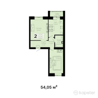 ЖК Balgyn — 2-ком 54,1 м² (от 14 323 250 тг)
