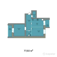 ЖК Tumar Deluxe — 2-ком 77 м² (от 39 665 300 тг)