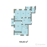 ЖК Tumar Deluxe — 4-ком 155,6 м² (от 80 149 450 тг)