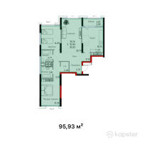 ЖК Athletic City — 3-ком 95,9 м² (от 48 924 300 тг)