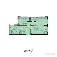 ЖК Athletic City — 3-ком 98,8 м² (от 50 372 700 тг)