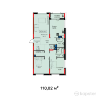 ЖК Athletic City — 3-ком 110 м² (от 56 110 200 тг)