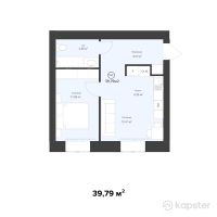 ЖК Novopolis — 1-ком 39,8 м² (от 13 926 500 тг)