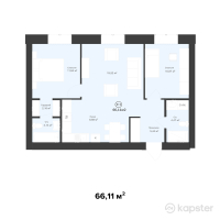 ЖК Novopolis — 2-ком 66,1 м² (от 23 138 500 тг)