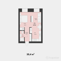 ЖК Dezi Park — 1-ком 35,4 м² (от 12 390 000 тг)