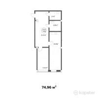 Апартамент отель Caspian Deluxe — 2-ком 75 м² (от 41 228 000 тг)