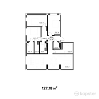 Апартамент отель Caspian Deluxe — 4-ком 127,2 м² (от 69 949 000 тг)
