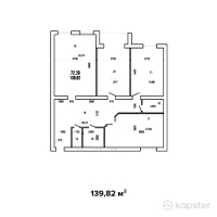 ЖК Qazyna House — 3-ком 139,8 м² (от 22 371 500 тг)
