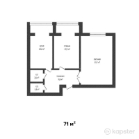 ЖК Рахмет — 2-ком 71 м² (от 17 466 000 тг)