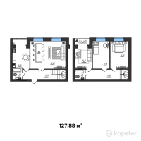 ЖК Рахмет — 4-ком 127,9 м² (от 31 458 480 тг)