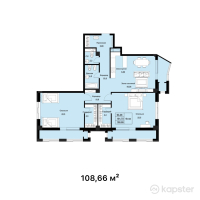 ЖК Мирадж — 3-ком 108,7 м² (от 43 464 000 тг)