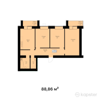 ЖК Alatau Park — 3-ком 88,9 м² (от 35 544 000 тг)
