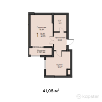 ЖК Diana — 1-ком 41,1 м² (от 11 699 500 тг)