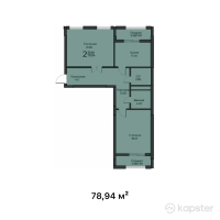 ЖК Diana — 2-ком 78,9 м² (от 22 497 900 тг)