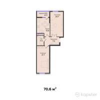 ЖК Kokshebel — 2-ком 70,6 м² (от 22 874 400 тг)