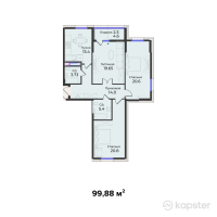 ЖК Kokshebel — 3-ком 99,9 м² (от 32 361 120 тг)