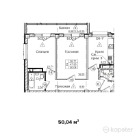 ЖК Jana Arbat — 2-ком 50 м² (от 22 518 000 тг)