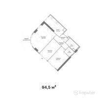 ЖК RAMS Signature — 3-ком 94.5 м² (от 115,920,315 тг)