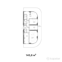 ЖК RAMS Signature — 4-ком 145.8 м² (от 182,250,000 тг)