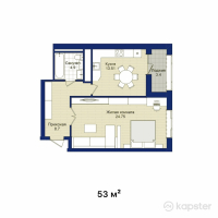 ЖК Turan Palace — 1-ком 53 м² (от 22 260 000 тг)