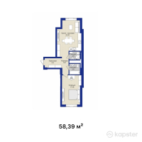 ЖК Turan Palace — 2-ком 59,4 м² (от 24 943 800 тг)